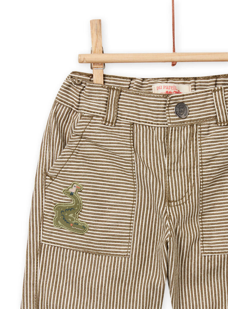 Bermuda vert et blanc bébé garçon