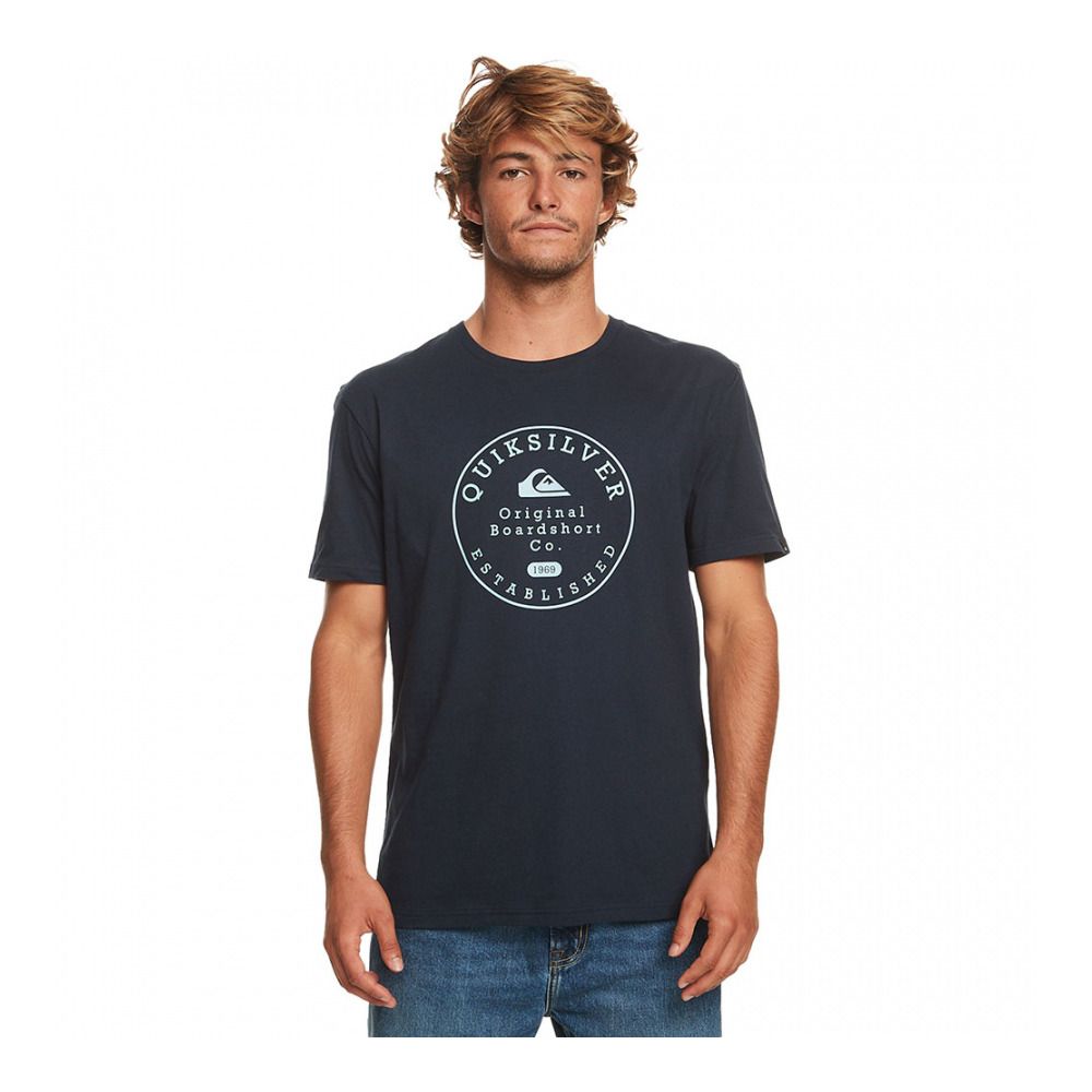 Quiksilver CIRCLE TRIM - Tee-shirt Homme navy blazer