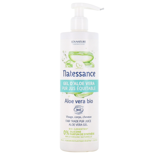 Gel d'aloe vera Bio Natessance - Visage, corps et cheveux