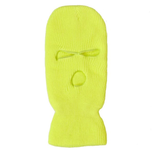 Neon gul balaklava skimaske ran hat