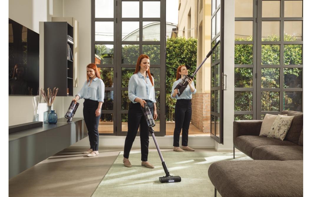 Akku-Hand- und Stielsauger HF1P10H 011 Schwarz<br>Hoover HF1P10H 011 Stabstaubsauger Akku Trocken Schaum Beutellos 0,7 l 165 W Schwarz, Violett 2.2 Ah