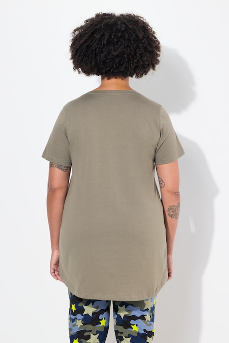 T-Shirt, A-Linie, Smiley, Halbarm