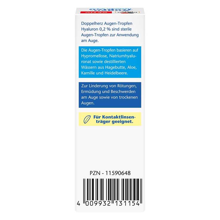 Doppelherz Augen-Tropfen Hyaluron 0,2%, 10 ml