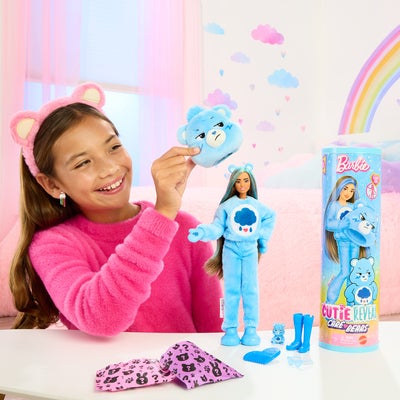 Barbie Cutie Reveal Dukke Care Bears, Blå