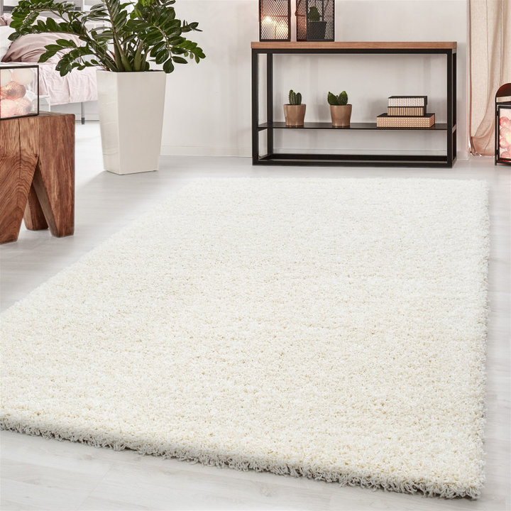 Hoogpolig vloerkleed - Sade Creme/Wit | Extreem hoge pol