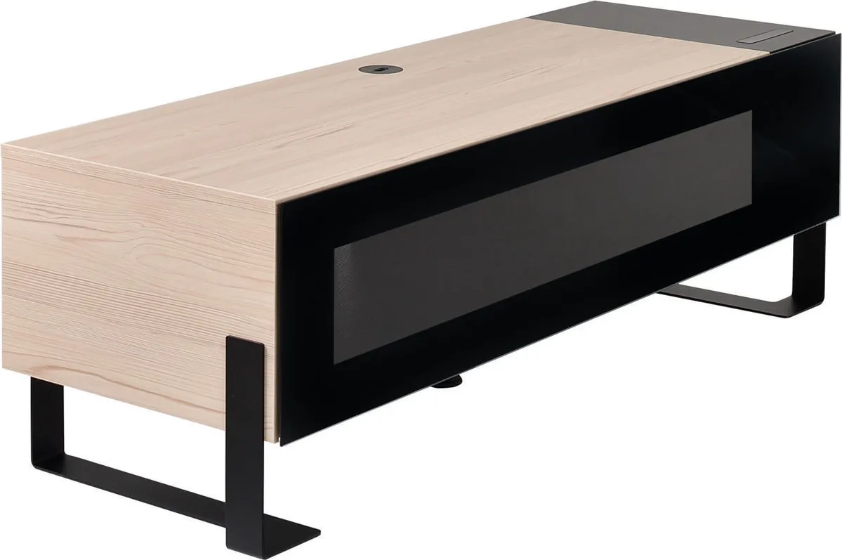 Erard Naga 1400 Bois clair (Nordic) avec chargeur USB et Qi et colonne TV Meubles TV