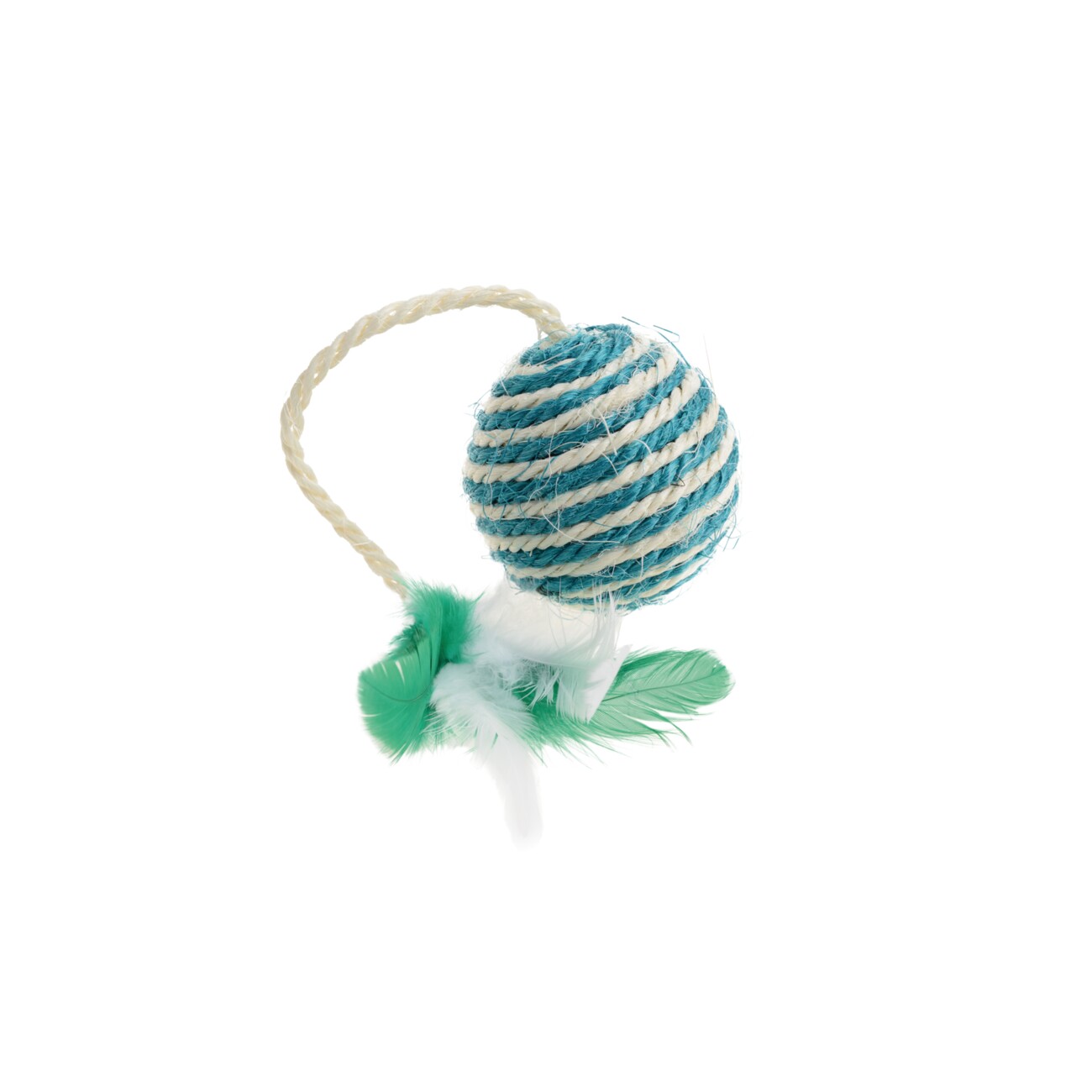 AniOne Spielz. Sisal Ball mit Feder 6cm