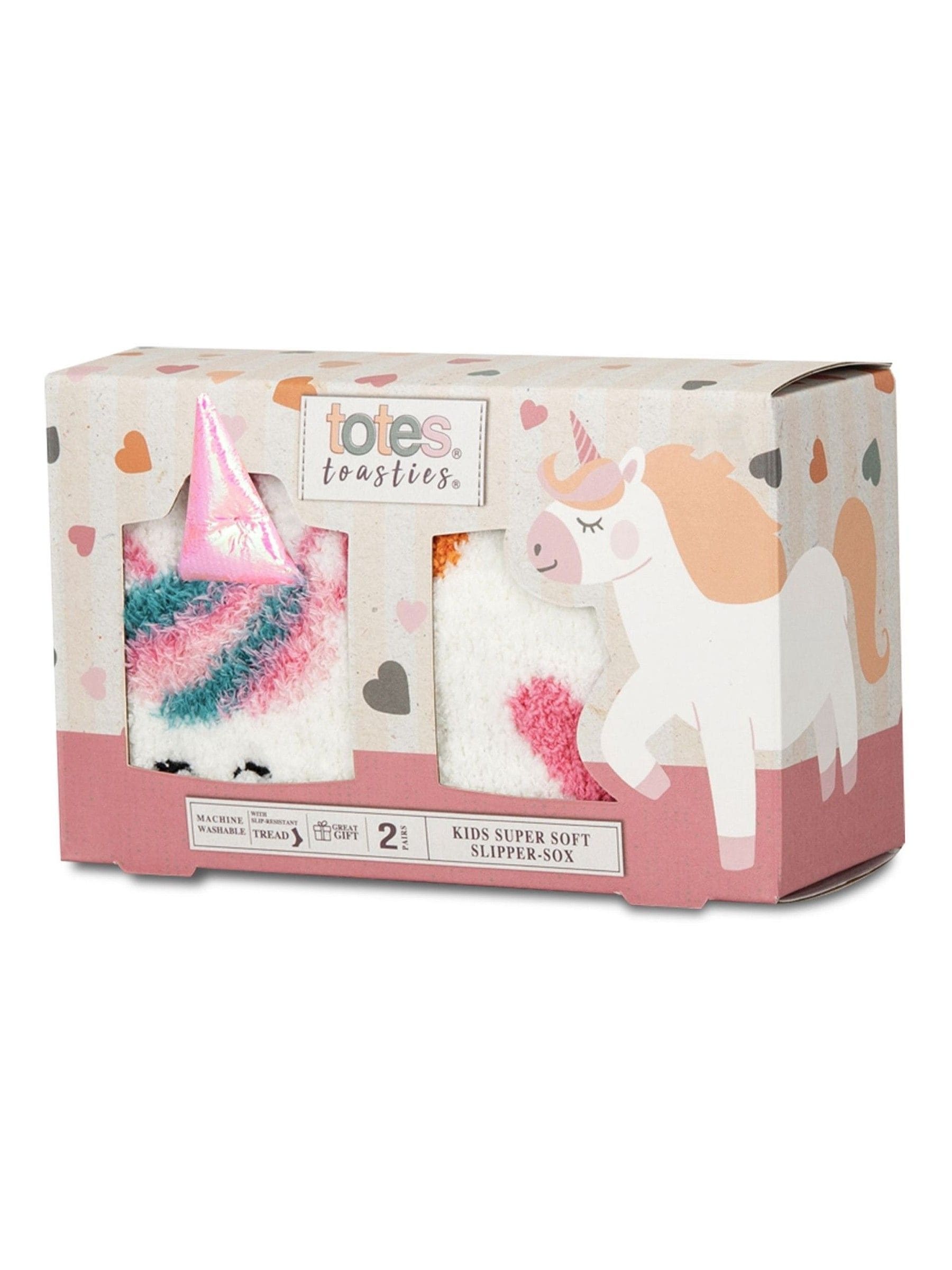 Totes Toasties Girls Super Soft Slipper Socks 2 Pack