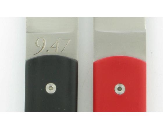 Coffret 2 pièces - Français 9.47 Manche Rouge et Noir Couteau Table par Perceval