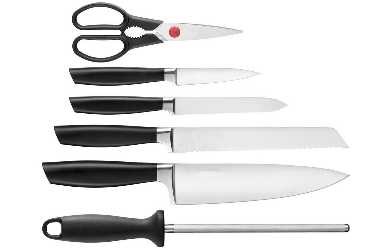 Zwilling All Star 1022596, 7-delige messenset met messenblok, zwart