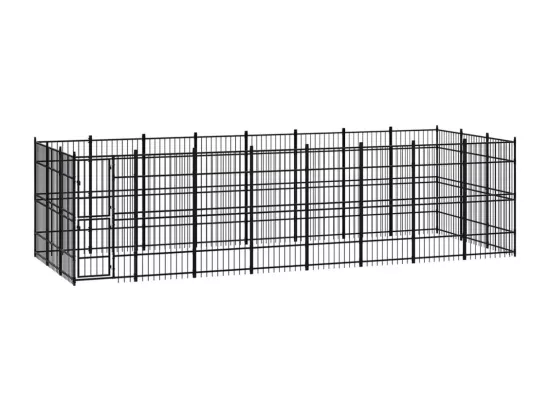 Chenil cage enclos pac noire 768 x 288 x 200 cm 02_0041815