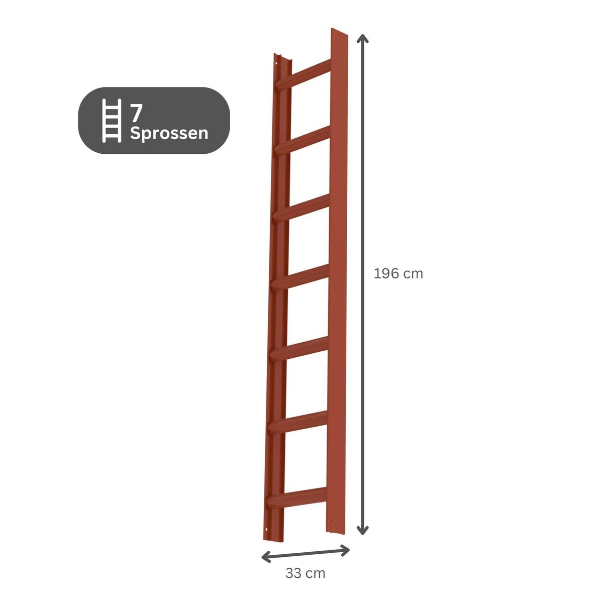 PROREGAL dakladder, roodbruin, 7 sporten