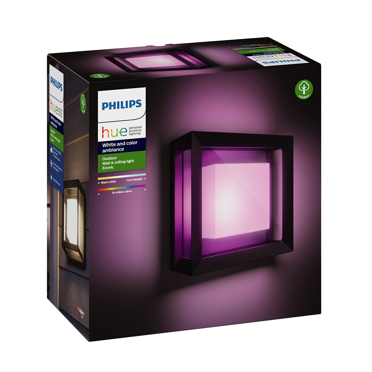 Philips Hue Econic WACA firkantet vegglanterne