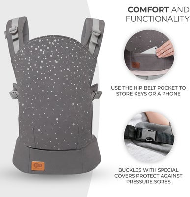 Kinderkraft NINO CONFETTI Bæresele, Grey