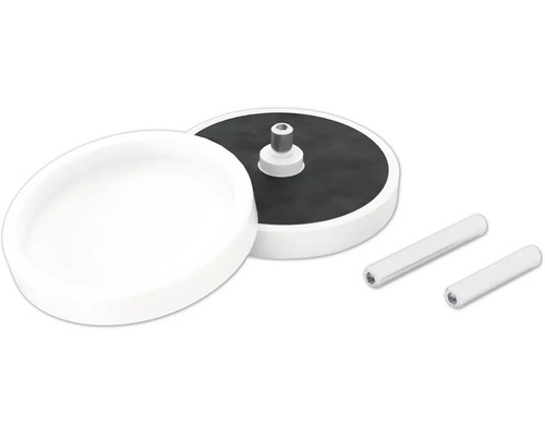 Pertura Selir schuifdeurbeslag, wit gepoedercoat, voor houten/glazen deuren, L: 2m, inclusief verzonken handgreep en soft-close mechanisme.