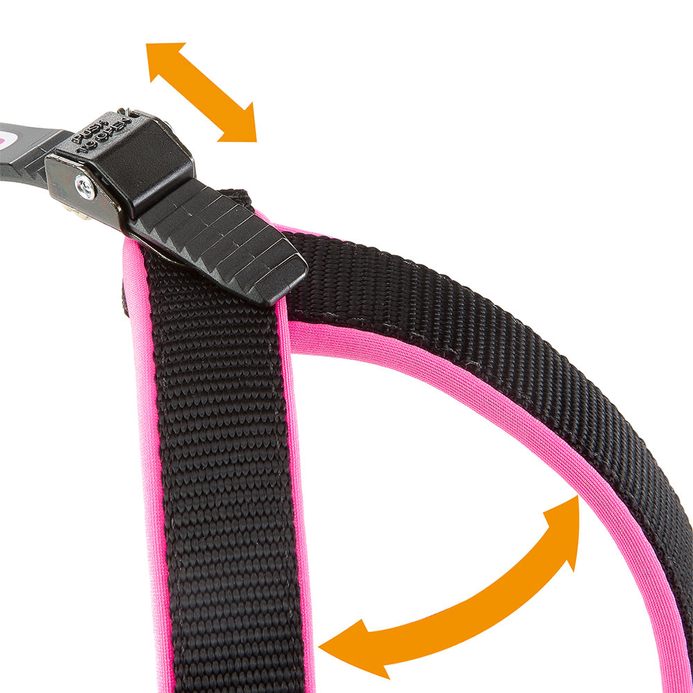 Ferplast harnais ergonomique pour chiens agila fluo 3, ajustement parfait, fermeture pratique avec lacet, rembourrage souple, a=b