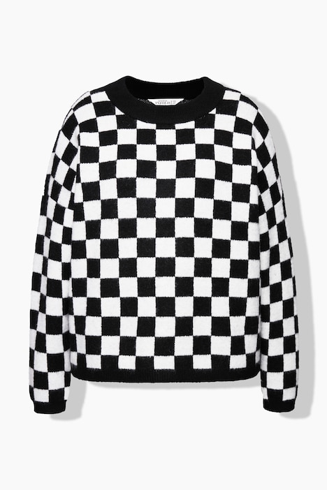 Pullover, Oversize Boxy Shape, Karomuster