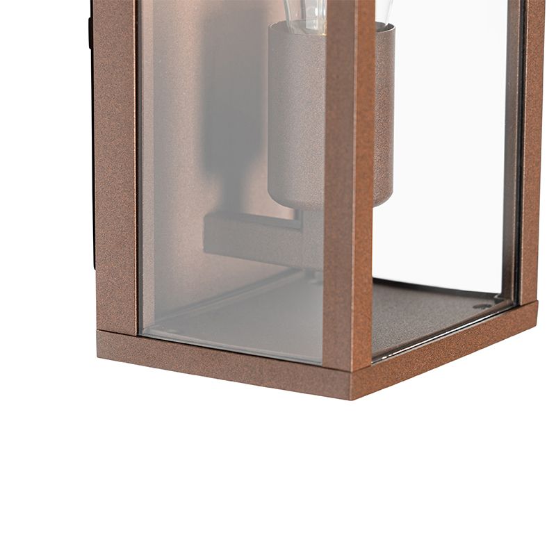 Industriële wandlamp roestbruin 26 cm IP44  - Charlois