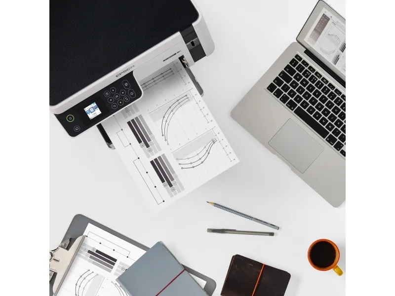 Epson EcoTank ET-M2120 - Multifunktionsprinter - S/H - blækprinter - A4/Legal (medie) - op til 15 spm (udskriver) - 150 ark - USB, Wi-Fi - hvid