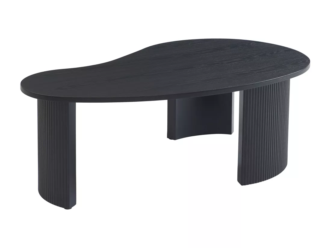 Table basse placage frêne - Noir - ASTRIDYA