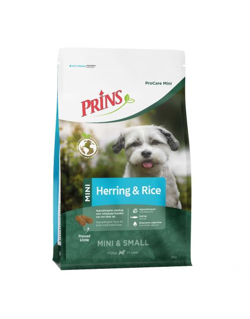 Prins Procare Adult Mini Hypoallergeen - Hondenvoer - Haring Rijst 3 kg