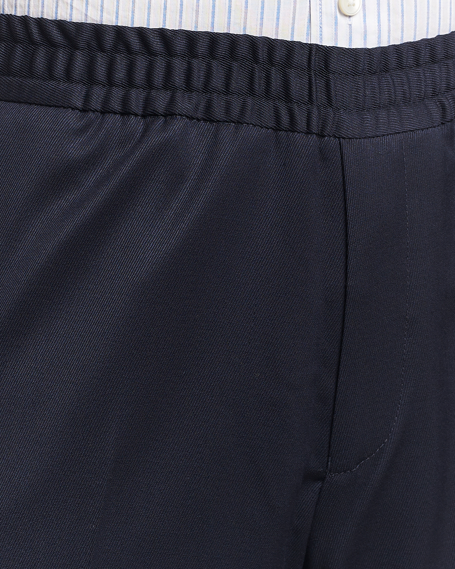 Filippa K Theo Relaxed Wool Trousers Navy