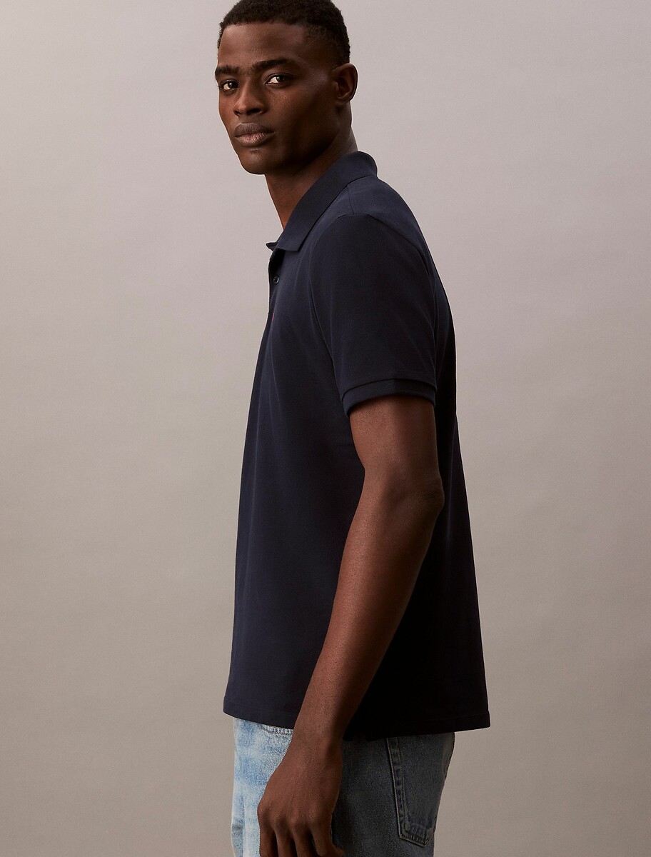 CALVIN KLEIN JEANS<br>Camisa polo em algodão piqué com mangas curtas