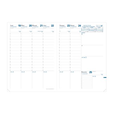 Agenda Impala Consul - 1 semaine sur 2 pages - 21 x 29,7 cm - disponible dans différentes couleurs - Quo Vadis