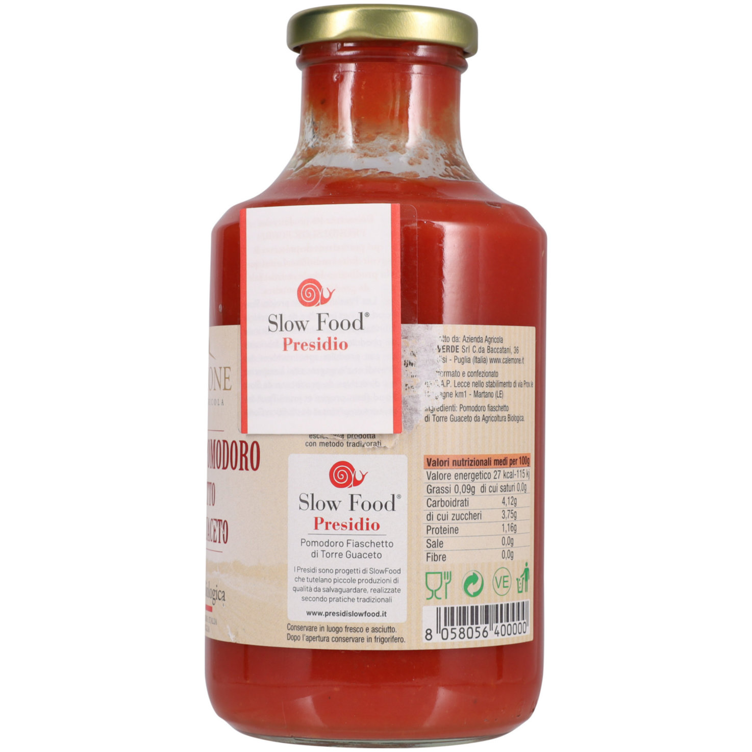 Presidio Slow Food Calemone Passata di Pomodoro