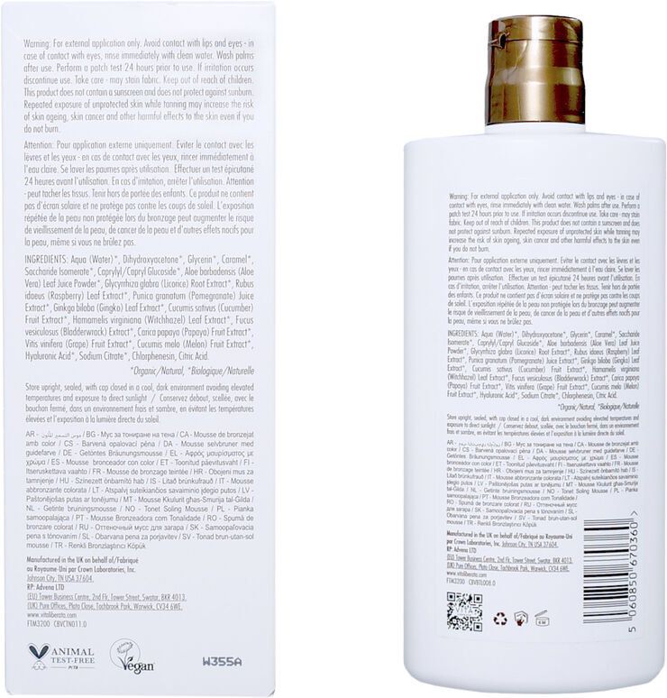 Vita Liberata Clear Tanning Mousse Dark 200 ml