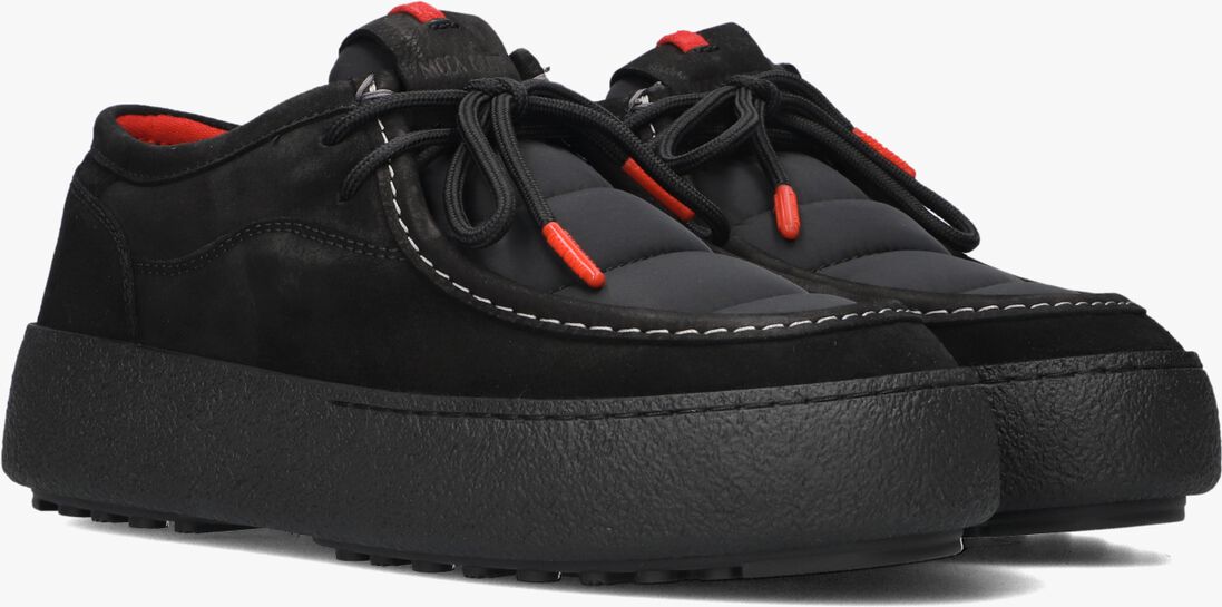 zwarte moon boot veterschoenen mtrack low m