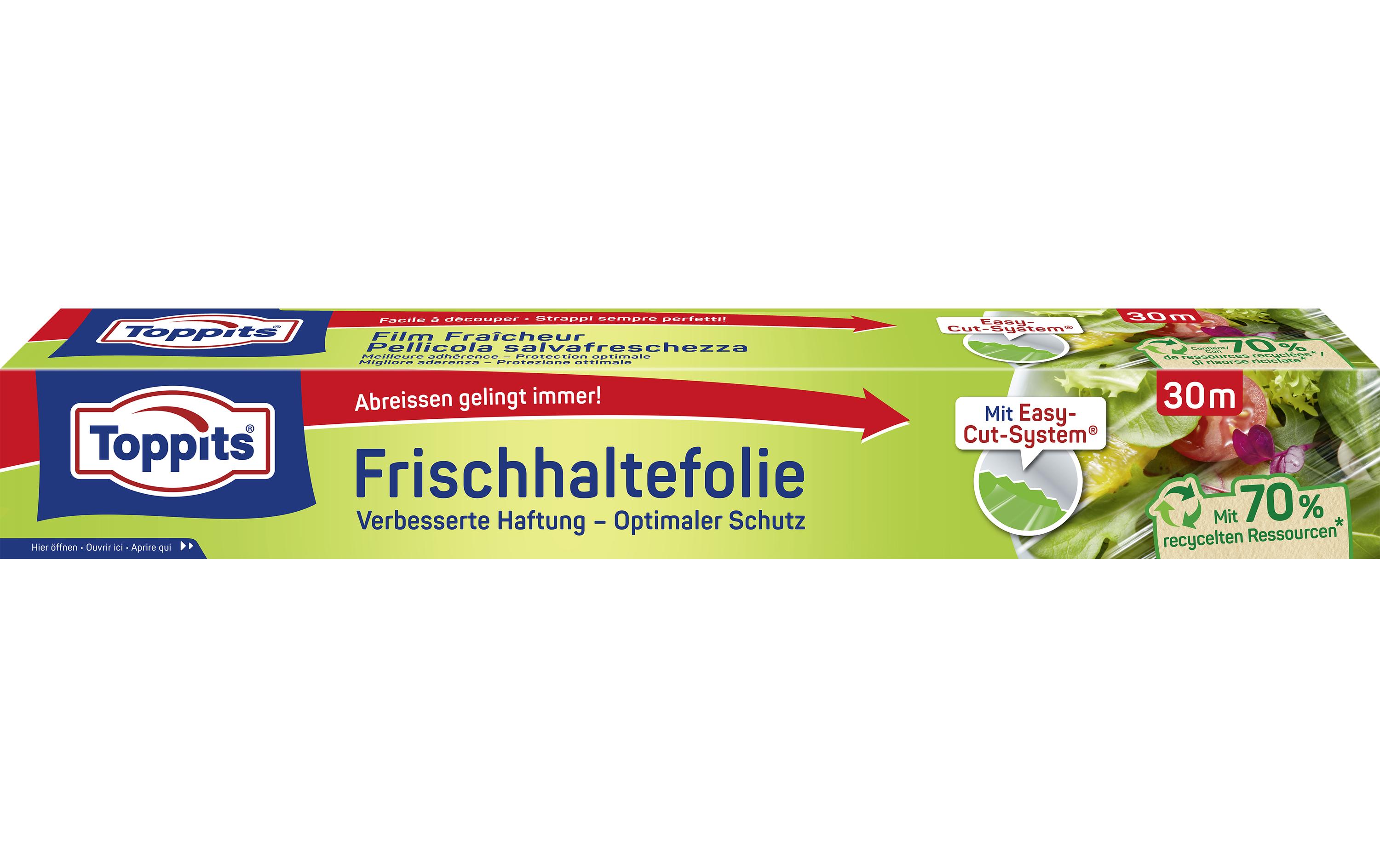 Frischhaltefolie 1 Stück, TransparentFrischhaltefolie mit integriertem Schneid-System