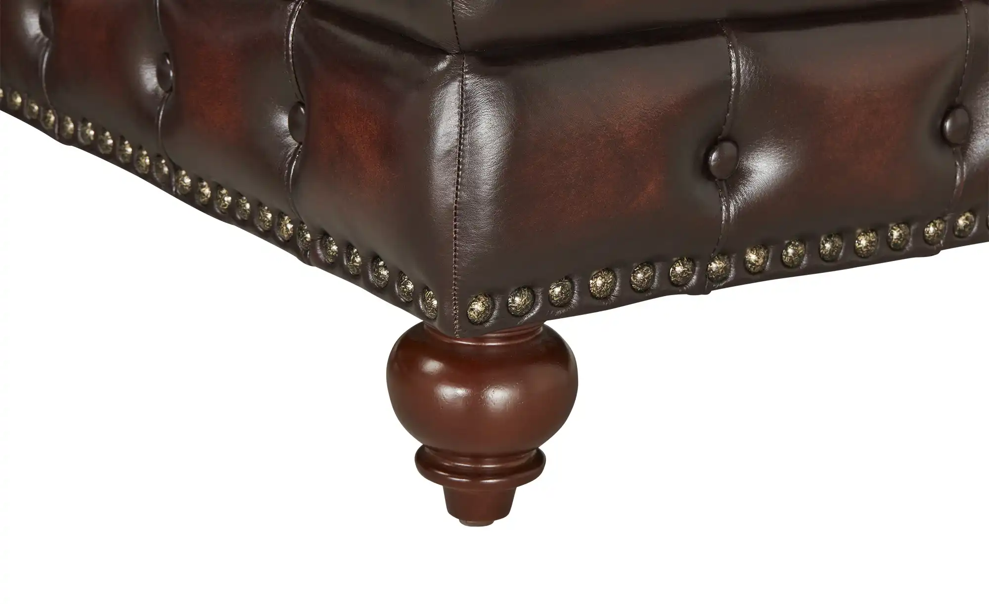 uno Ecksofa Bezug aus Echtleder Chesterfield