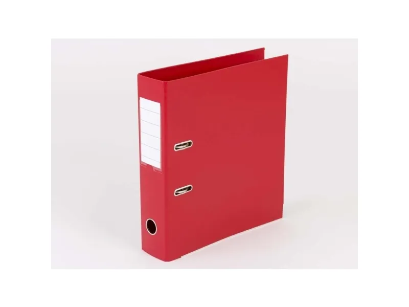 Brevordner Q-Line rød A4 metalskinne 75mm ryg - (10 stk.)