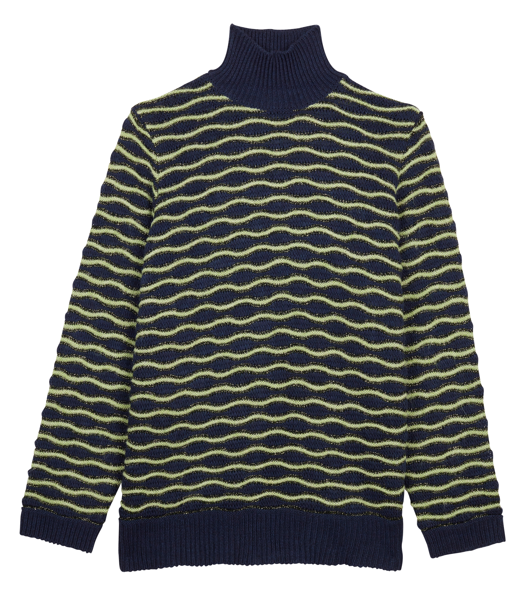 AEROBICA - Pull col montant rayé| Bleu