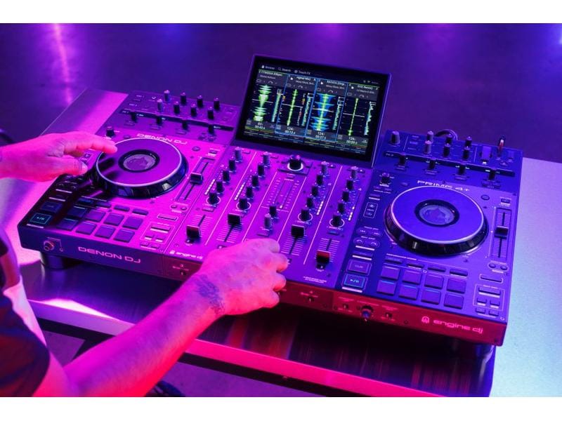 Denon DJ DJ-Controller Prime 4 4-Deck Standalone-DJ-Controller mit Stems
