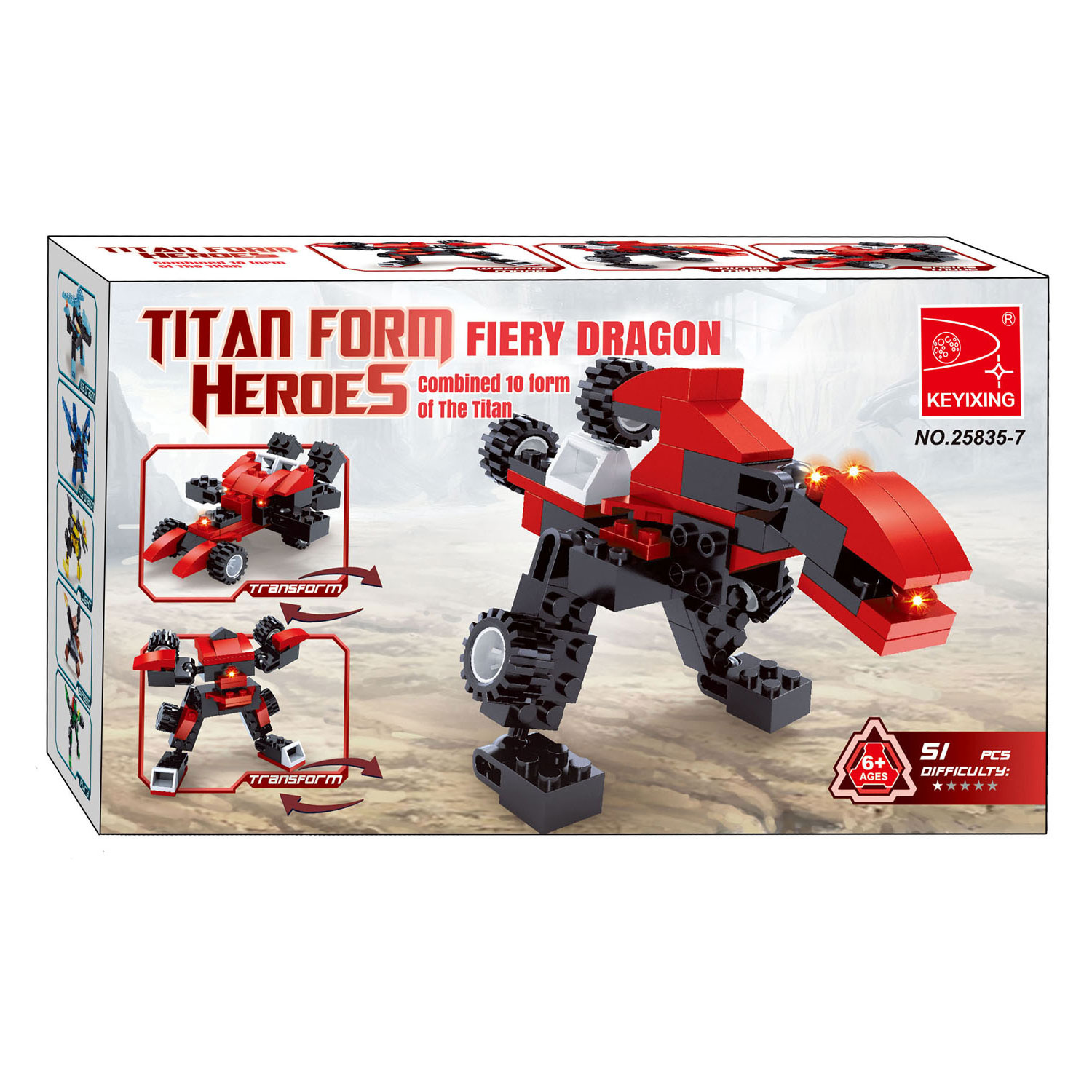 Titans Robot Bouwblokjes Bouwset 3 in 1