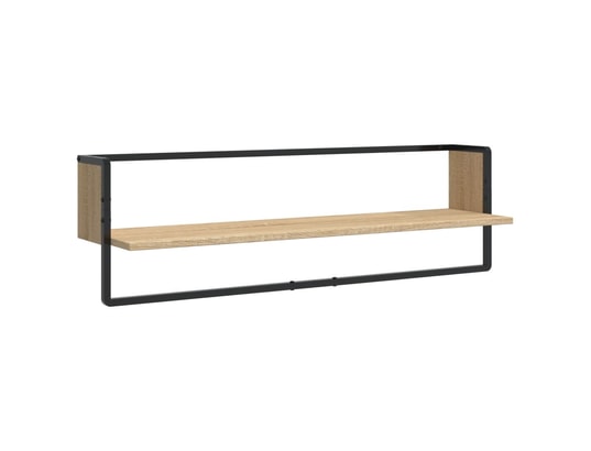 VIDAXL - Etagère murale Ensemble d'étagères murales avec barres 6 pcs chêne sonoma