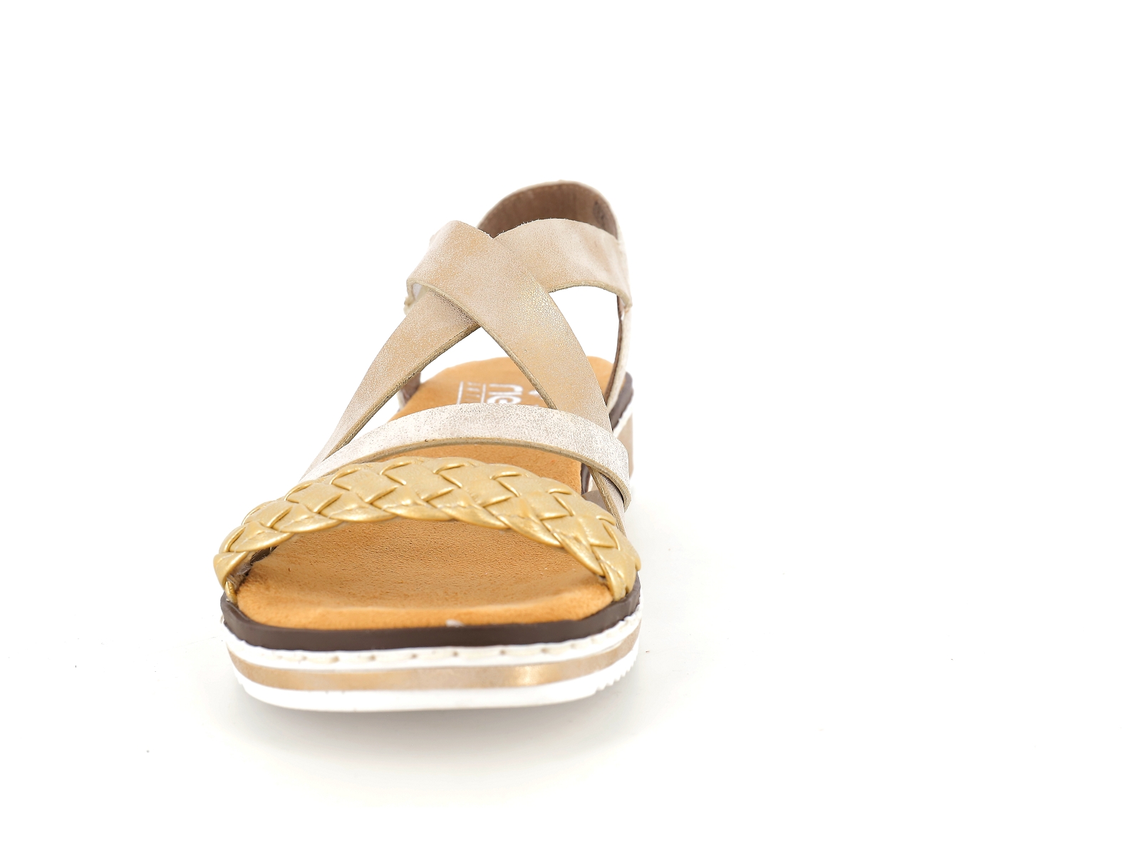 Rieker-V3663 Synthétique Beige Or