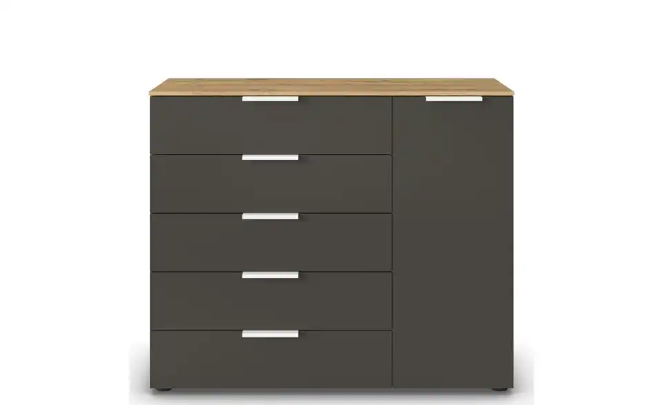 Sideboard Graphit, Eiche Artisan (Nachbildung) Graphit, Eiche Artisan (Nachbildung) Front: Dekor, Oberboden: Dekor Weiß