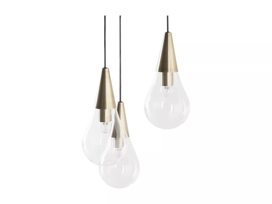 Lampe suspension VESLE Verre Laiton
