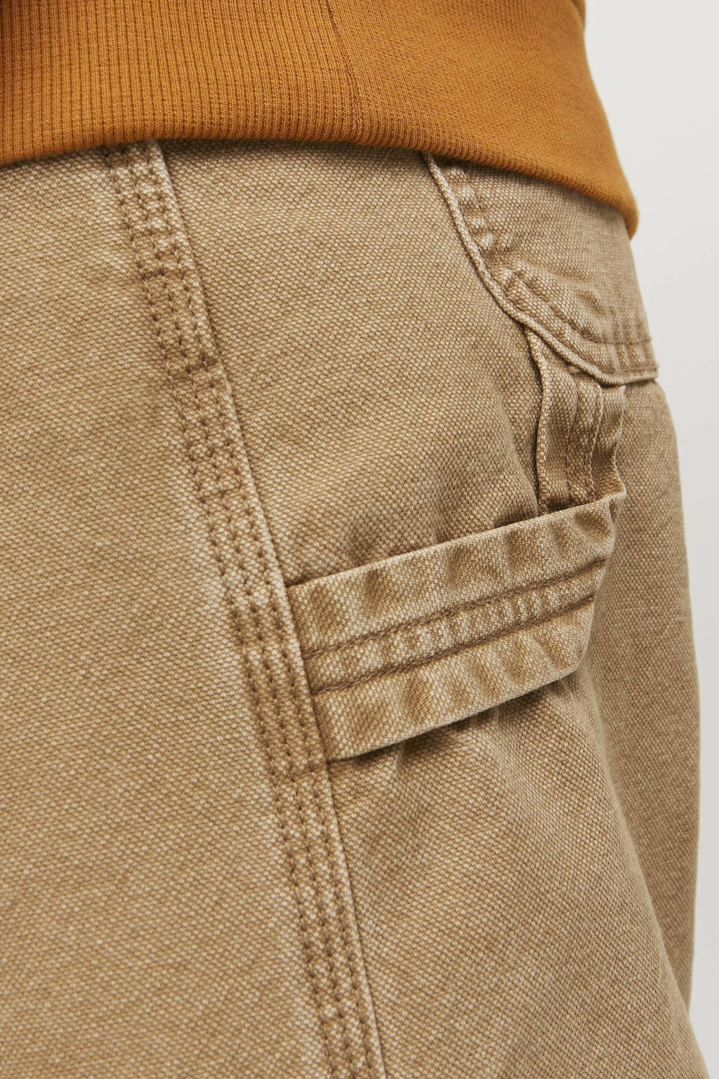 JACK & JONES high waist loose fit jeans JJIALEX JJCARPENTER tigers eye
