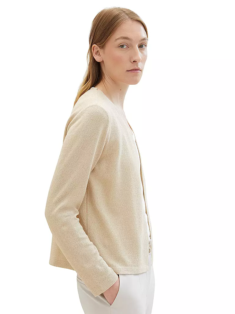 TOM TAILOR Strickjacke beige