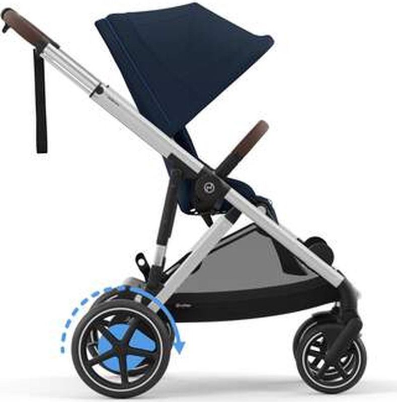 Cybex - e-Gazelle S - Kinderwagen - Ocean Blue - Silver Frame
