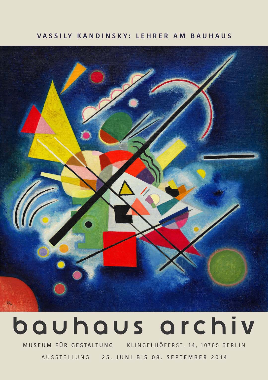 Blau Malerei von Wassily Kandinsky Ausstellung