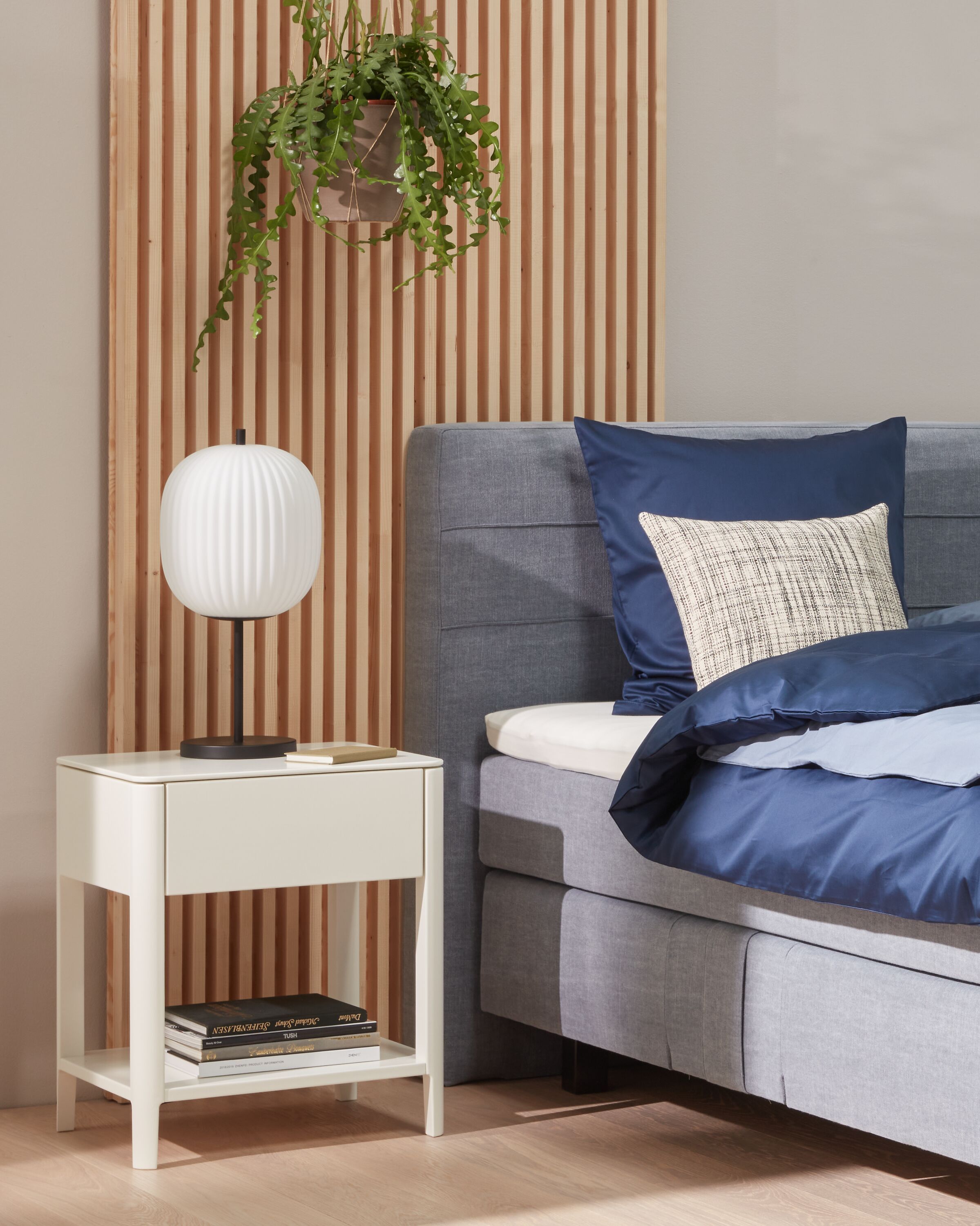 bico GOODNIGHT Boxspringbett - Mittelblau / B: 160.0 cm x T: 200.0 cm