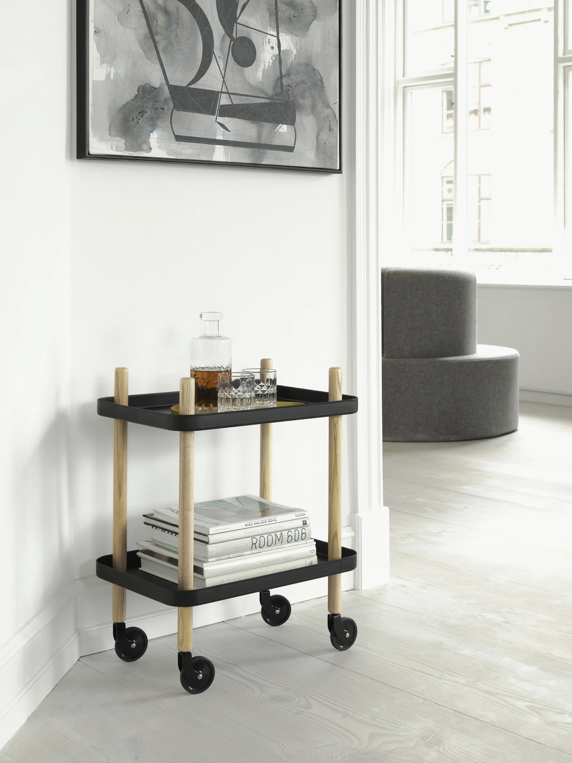Metalen serveerwagen Block