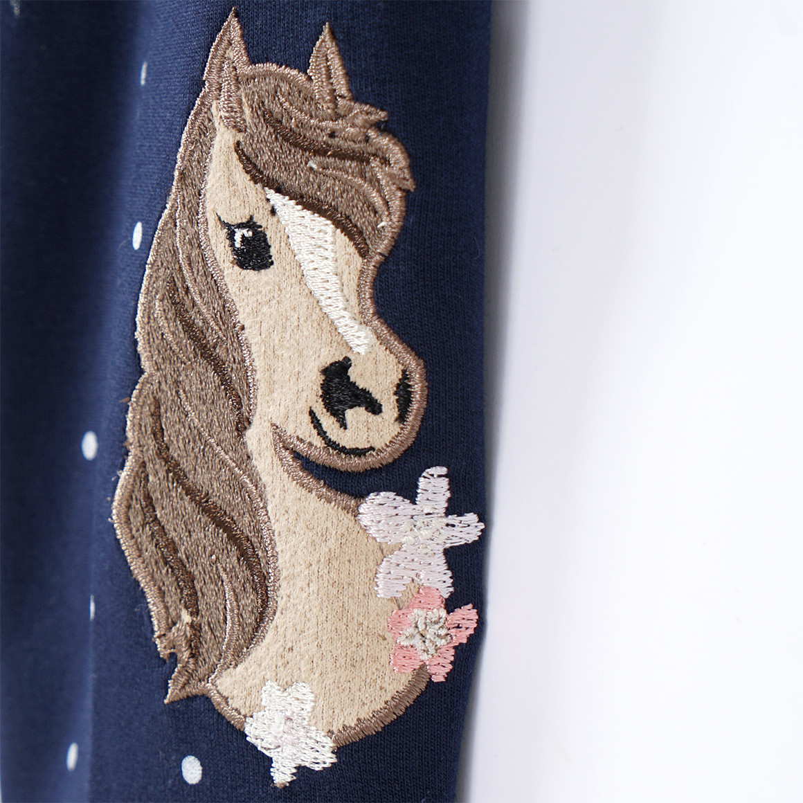 Topolino Mädchen Leggings mit Pferde-Applikation dunkelblau