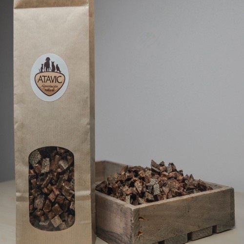 Pulmão bovino desidratado para cães, sabor carne.
