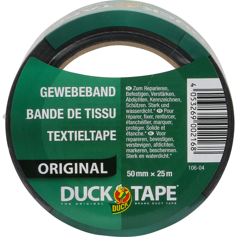 Duck Tape Original Zwart 50mmx25m